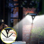 Lampe Solaire Murale Détecteur de Mouvement, Éclairage Extérieur Étanche pour Jardin et Villa, Lampadaire, 102 LED