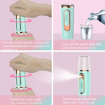 Mini pulvérisateur hydratant portable rechargeable beauté désinfectant humidificateur pulvérisateur d'alcool automatique, pulvérisateur hydratant