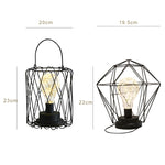 Minimalist Copper Lamp Bedroom Home Wrought Iron Table Lamp, Portable, USB