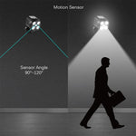 Éclairage extérieur 3W 4 LED CMS 3535 Détecteur de mouvement sans fil Projecteur extérieur Applique murale LED