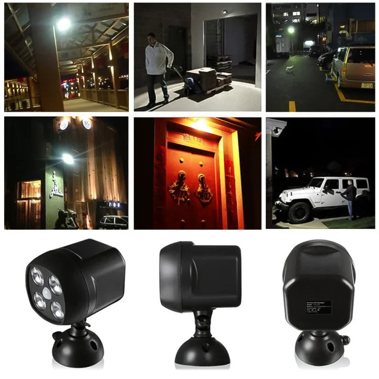 Éclairage extérieur 3W 4 LED CMS 3535 Détecteur de mouvement sans fil Projecteur extérieur Applique murale LED