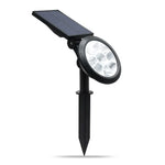 9 LED lampes solaires de jardin extérieures réglables IP65 étanches, changement de couleur, lumière blanc chaud + lumière blanche