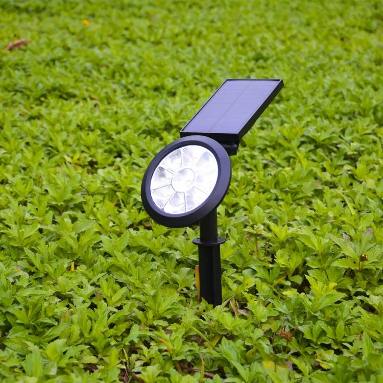 9 LED lampes solaires de jardin extérieures réglables IP65 étanches, changement de couleur, lumière blanc chaud + lumière blanche
