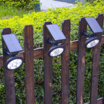 9 LED lampes solaires de jardin extérieures réglables IP65 étanches, changement de couleur, lumière blanc chaud + lumière blanche