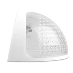 Lampe de clôture solaire semi-circulaire étanche IP55, à contrôle lumineux, pour jardin, lumière blanche chaude, lumière blanche