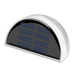 Lampe de clôture solaire semi-circulaire étanche IP55, à contrôle lumineux, pour jardin, lumière blanche chaude, lumière blanche