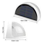 Lampe de clôture solaire semi-circulaire étanche IP55, à contrôle lumineux, pour jardin, lumière blanche chaude, lumière blanche