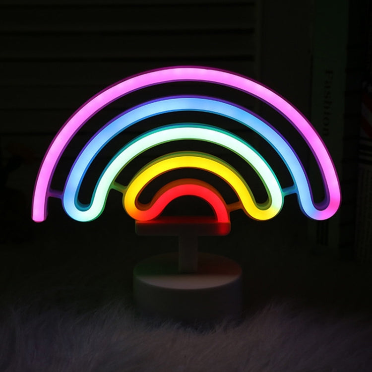 Décoration lumineuse arc-en-ciel, lumières de nuit au néon, arc-en-ciel