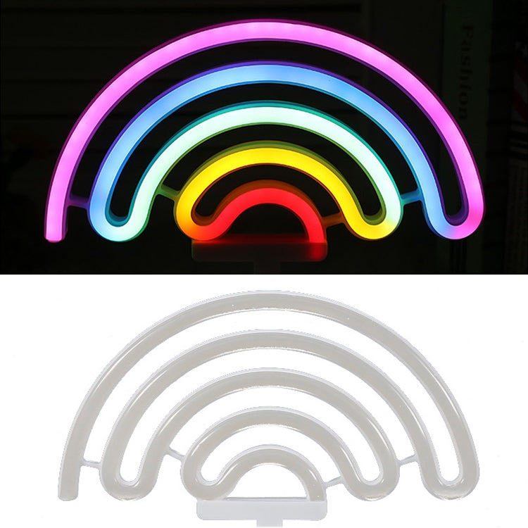 Décoration lumineuse arc-en-ciel, lumières de nuit au néon, arc-en-ciel
