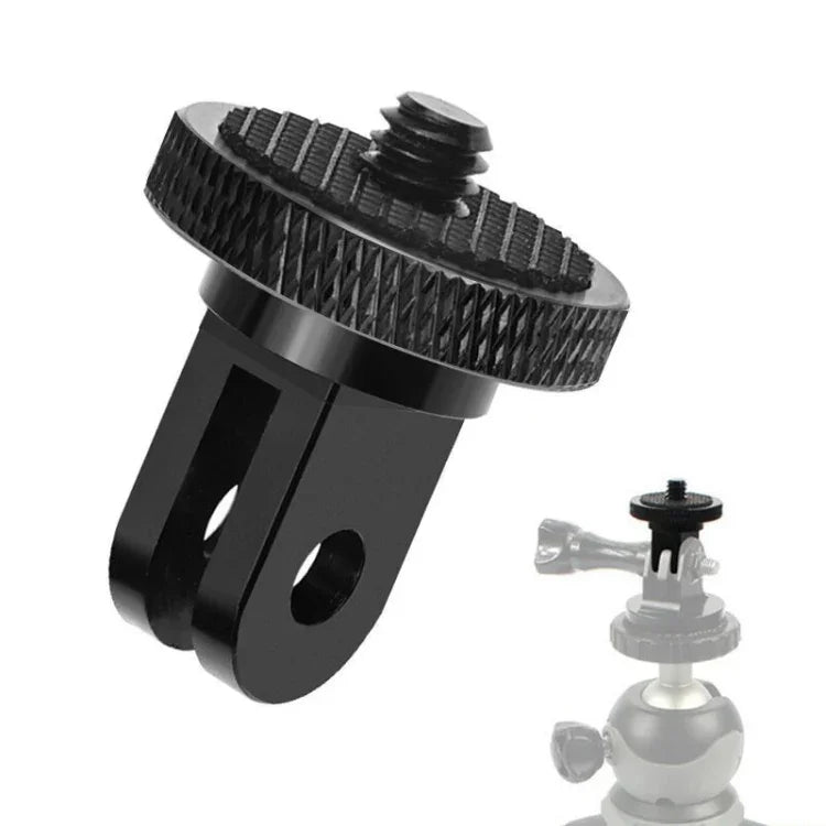 Accessoires pour caméras sportives GoPro HERO11 Black / HERO9 Black / DJI Osmo Action 3 : bras articulé vertical central, rallonge arquée, bras articulé universel centré, tête de transfert 1/4".