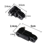 Bras de réglage à vis TELESIN pour GoPro Hero12 Black / Hero11/10 /9 /8 /7 /6 /5, Insta360 Ace / Ace Pro, DJI Osmo Action 4 et autres caméras d'action ; adaptateur long (même sens), adaptateur court (même sens), adaptateur long (sens opposés)...