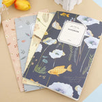 G12G108 Cahier de notes Peinture Journal Carnet de bord pour bureau et école, motif mignon nature fleurs oiseaux animaux, couleur aléatoire, G12G108