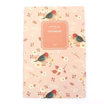 G12G108 Cahier de notes Peinture Journal Carnet de bord pour bureau et école, motif mignon nature fleurs oiseaux animaux, couleur aléatoire, G12G108