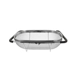 Passoire Pliante en Acier Inoxydable, Outil de Cuisine, Panier Rétractable pour Légumes et Fruits, 24x34x11cm, 18x27x11cm