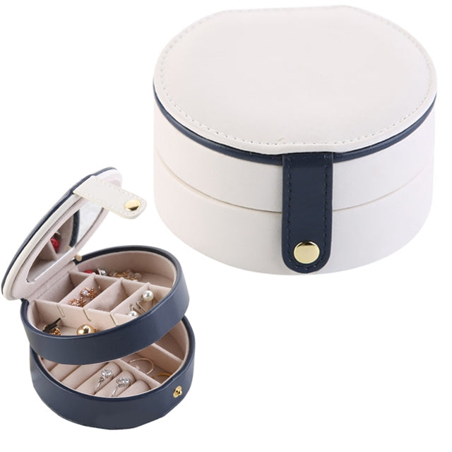Boîte à Bijoux Portable 2 Étages Rangement Maquillage Boucles d'Oreilles Organisateur