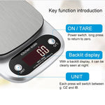 Balance électronique de cuisine en acier inoxydable BOH-C305 avec écran LCD, Spécification : 3kg/0,1g, 3kg/0,1g