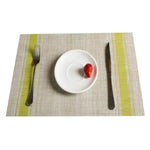 2 PCS sets de table durables en PVC, sous-verre pour tasse à café, sets de table tressés antidérapants, taille : 30x45cm