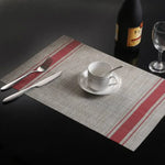 2 PCS sets de table durables en PVC, sous-verre pour tasse à café, sets de table tressés antidérapants, taille : 30x45cm