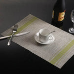 2 PCS sets de table durables en PVC, sous-verre pour tasse à café, sets de table tressés antidérapants, taille : 30x45cm