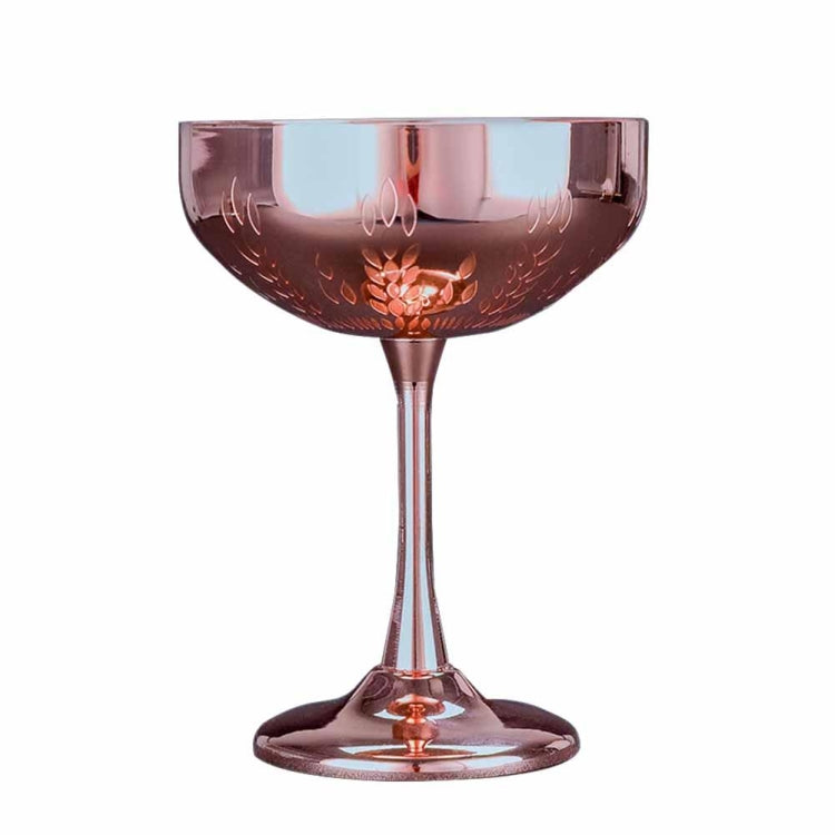 Verre à vin Martini en acier inoxydable 304, motif épi de blé