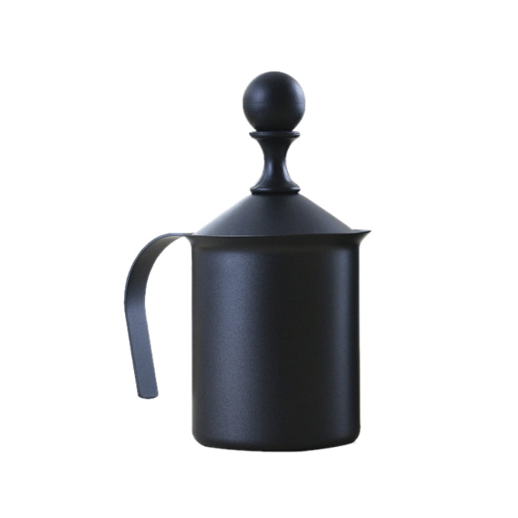Pompe à Crème Acier Inoxydable Double Maille Mousseur à Lait Manuel pour Café Pichet Mousseur à Pompe Tasse à Mousser, 400cc, 800cc