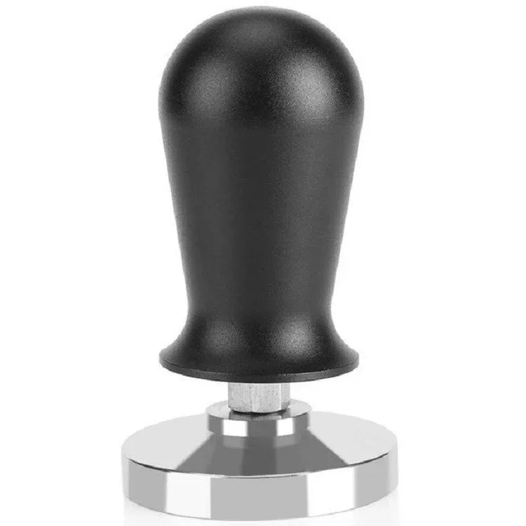 Pilon à poudre de café en acier inoxydable avec presse à poudre en alumine à pression constante, 58mm noir