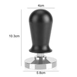 Pilon à poudre de café en acier inoxydable avec presse à poudre en alumine à pression constante, 58mm noir