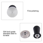 Pilon à poudre de café en acier inoxydable avec presse à poudre en alumine à pression constante, 58mm noir