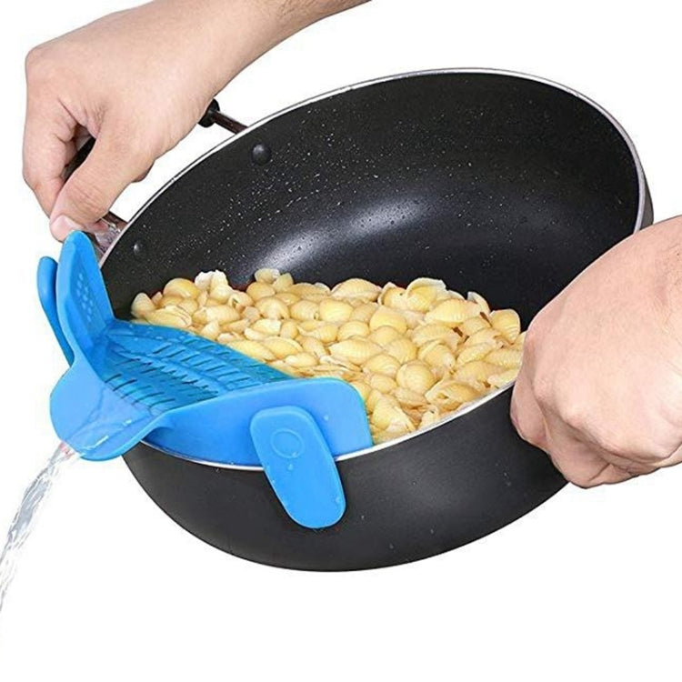 Filtre de pot en silicone Clip de cuisine Filtre de pot Égoutter l'excès de liquide Égouttoir à pâtes Légumes Ustensiles de cuisine