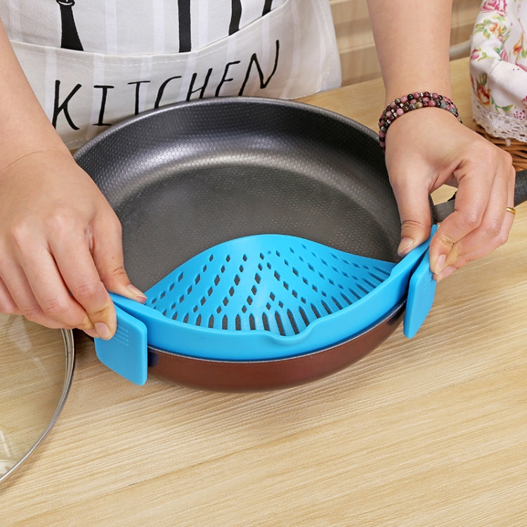 Filtre de pot en silicone Clip de cuisine Filtre de pot Égoutter l'excès de liquide Égouttoir à pâtes Légumes Ustensiles de cuisine