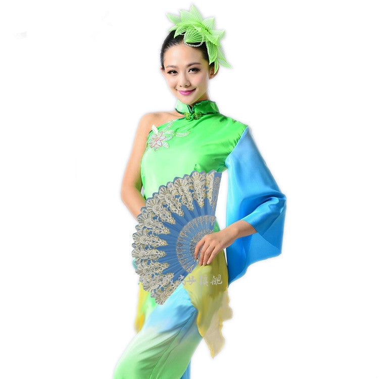 Éventail pliant en plastique style espagnol, éventail en dentelle paon, éventail de danse pour femmes avec dorures, 23x42cm