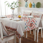 Nappe en lin à motif rétro pour dîner, décoration intérieure, nappe anti-poussière, 85x85cm, 110x110cm, 110x160cm, 130x180cm