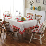 Nappe en lin à motif rétro pour dîner, décoration intérieure, nappe anti-poussière, 85x85cm, 110x110cm, 110x160cm, 130x180cm