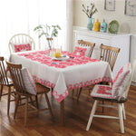 Nappe en lin à motif rétro pour dîner, décoration intérieure, nappe anti-poussière, 85x85cm, 110x110cm, 110x160cm, 130x180cm
