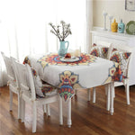 Nappe en lin à motif rétro pour dîner, décoration intérieure, nappe anti-poussière, 85x85cm, 110x110cm, 110x160cm, 130x180cm