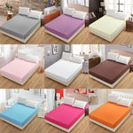 Protège-matelas uni, tapis de lit, housse de matelas avec drap-housse, 180x200cm, 150x200cm