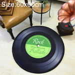 Tapis Rond Décoratif 3D Rétro Créatif DVR Enregistrement CD, Décoration de Salon, Chambre d'Enfant, Diamètre 60cm, Diamètre 80cm, Diamètre 100cm, Diamètre 120cm, Diamètre 160cm, Diamètre 180cm