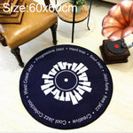 Tapis Rond Décoratif 3D Rétro Créatif DVR Enregistrement CD, Décoration de Salon, Chambre d'Enfant, Diamètre 60cm, Diamètre 80cm, Diamètre 100cm, Diamètre 120cm, Diamètre 160cm, Diamètre 180cm
