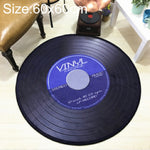Tapis Rond Décoratif 3D Rétro Créatif DVR Enregistrement CD, Décoration de Salon, Chambre d'Enfant, Diamètre 60cm, Diamètre 80cm, Diamètre 100cm, Diamètre 120cm, Diamètre 160cm, Diamètre 180cm