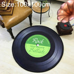 Tapis Rond Décoratif 3D Rétro Créatif DVR Enregistrement CD, Décoration de Salon, Chambre d'Enfant, Diamètre 60cm, Diamètre 80cm, Diamètre 100cm, Diamètre 120cm, Diamètre 160cm, Diamètre 180cm