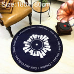 Tapis Rond Décoratif 3D Rétro Créatif DVR Enregistrement CD, Décoration de Salon, Chambre d'Enfant, Diamètre 60cm, Diamètre 80cm, Diamètre 100cm, Diamètre 120cm, Diamètre 160cm, Diamètre 180cm