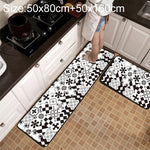 Tapis de cuisine et de salle de bain antidérapant à motifs géométriques, 40x60cm, 40x120cm, 50x80cm, 50x160cm, 40x60cm + 40x120cm, 50x80cm + 50x160cm