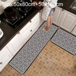 Tapis de cuisine et de salle de bain antidérapant à motifs géométriques, 40x60cm, 40x120cm, 50x80cm, 50x160cm, 40x60cm + 40x120cm, 50x80cm + 50x160cm