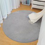 Tapis rond doux en polaire antidérapant KSolid pour chambre d'enfant, Diamètre : 140 cm, Diamètre : 160 cm