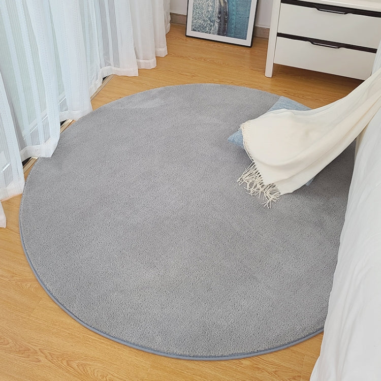 Tapis rond doux en polaire antidérapant KSolid pour chambre d'enfant, Diamètre : 140 cm, Diamètre : 160 cm