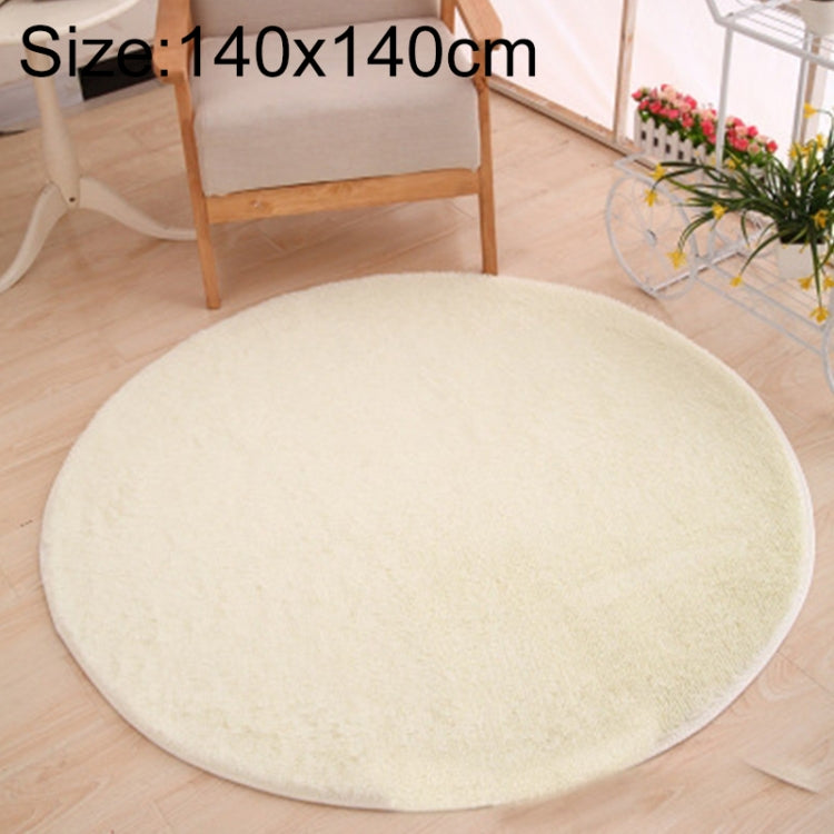 Tapis rond doux en polaire antidérapant KSolid pour chambre d'enfant, Diamètre : 140 cm, Diamètre : 160 cm