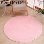 Tapis rond doux en polaire antidérapant KSolid pour chambre d'enfant, Diamètre : 140 cm, Diamètre : 160 cm