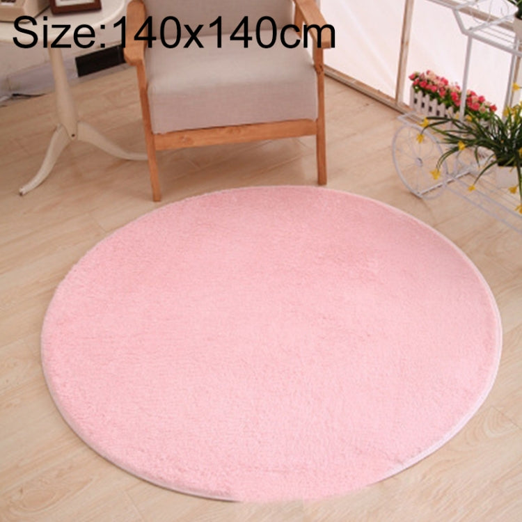 Tapis rond doux en polaire antidérapant KSolid pour chambre d'enfant, Diamètre : 140 cm, Diamètre : 160 cm