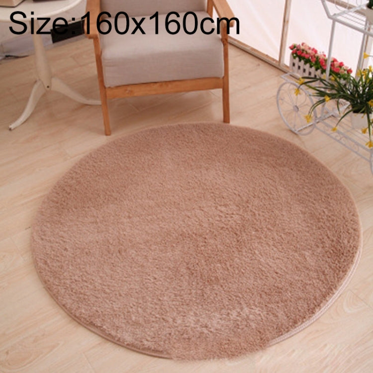 Tapis rond doux en polaire antidérapant KSolid pour chambre d'enfant, Diamètre : 140 cm, Diamètre : 160 cm