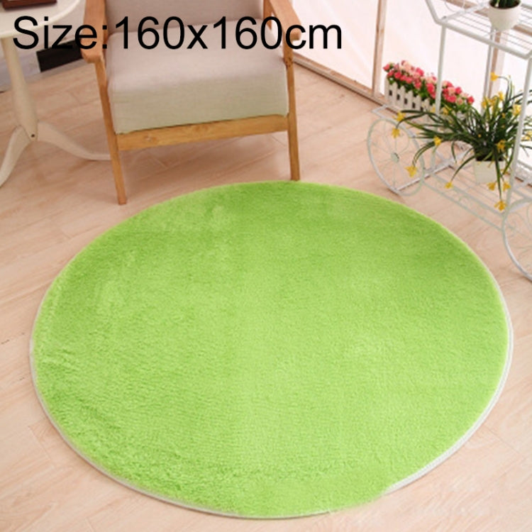 Tapis rond doux en polaire antidérapant KSolid pour chambre d'enfant, Diamètre : 140 cm, Diamètre : 160 cm